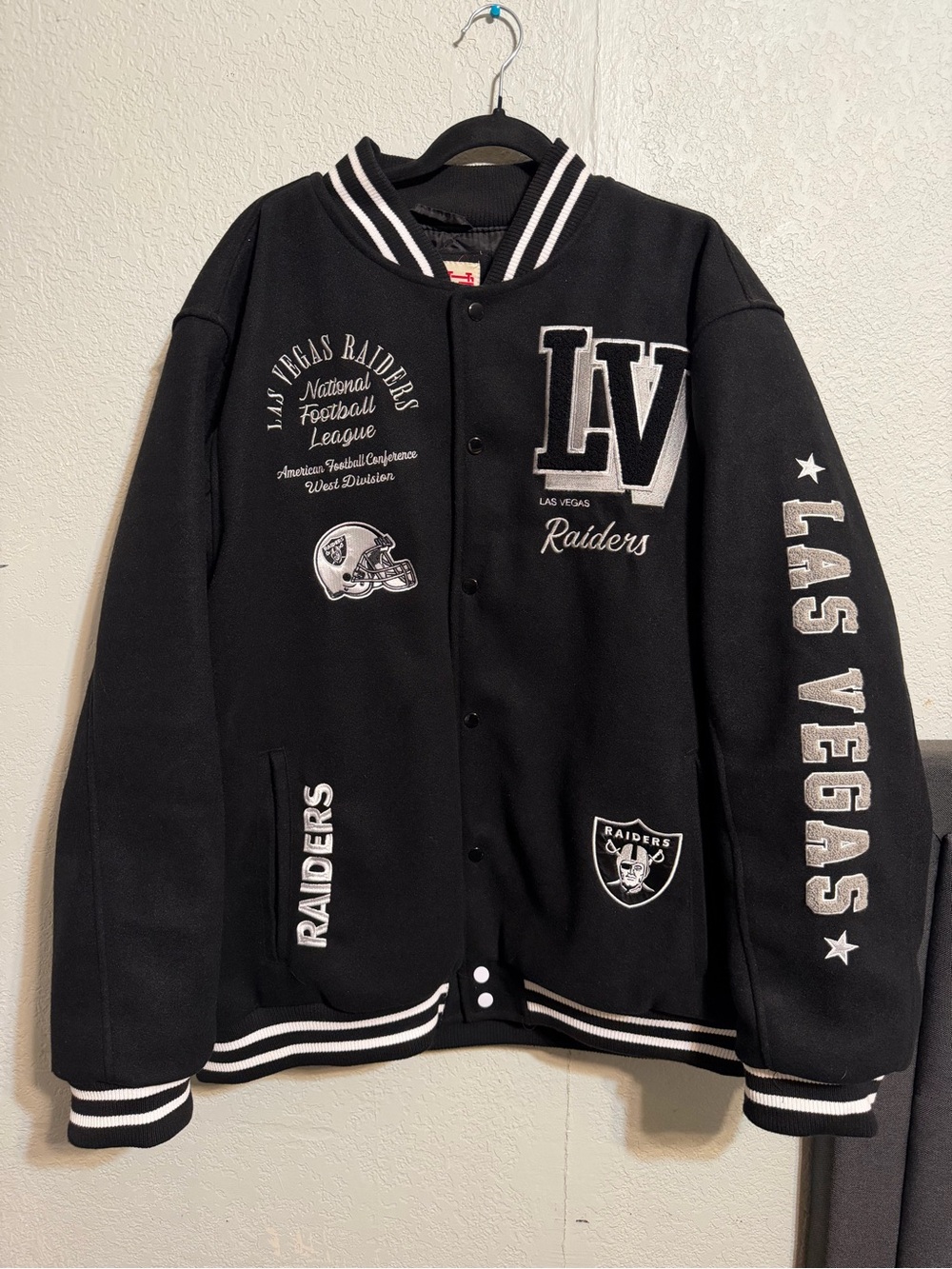 Las Vegas Raiders Black Varsity Jacket